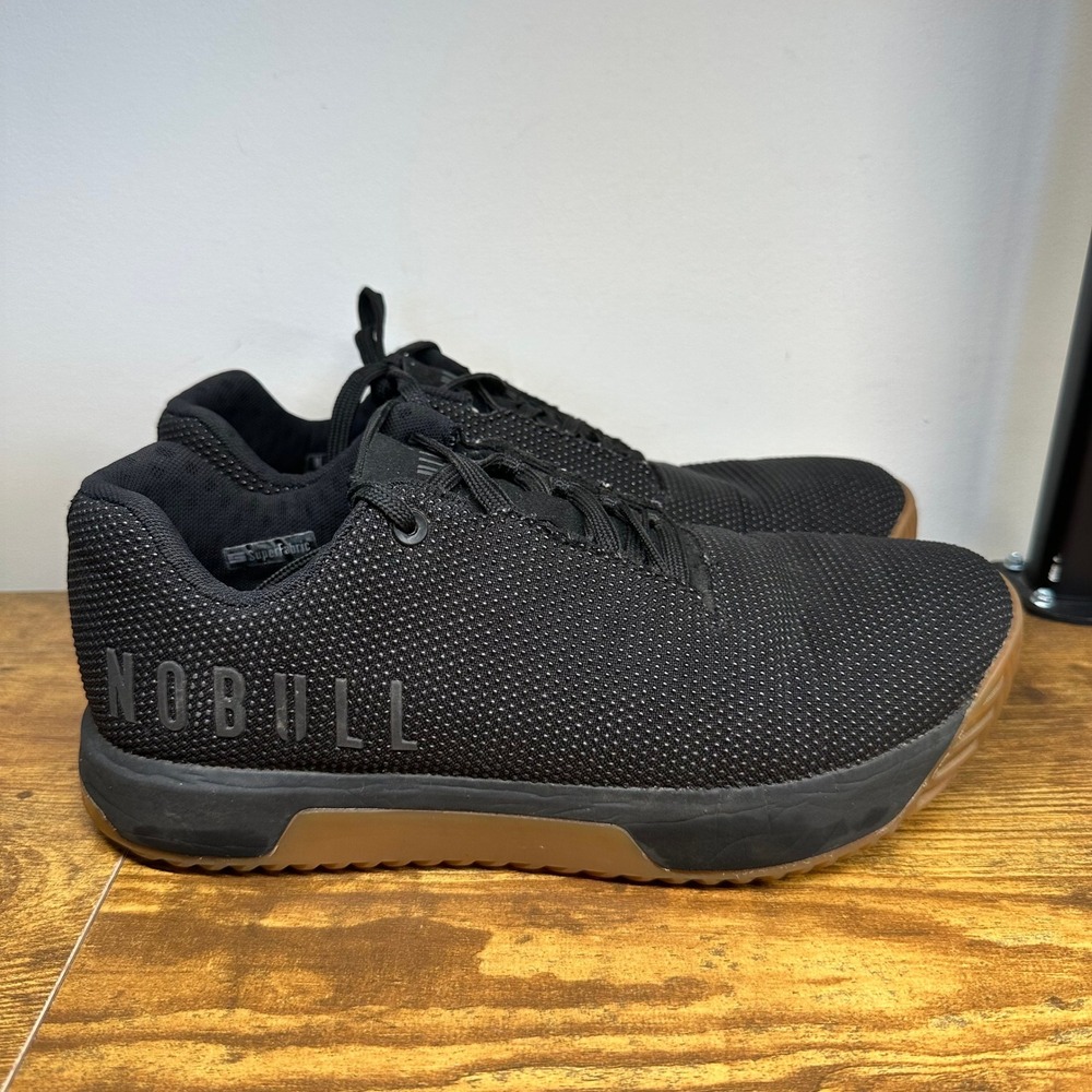 NOBULL SuperFabric Trainer Black Gum Women Training Shoes Low Top Sneakers